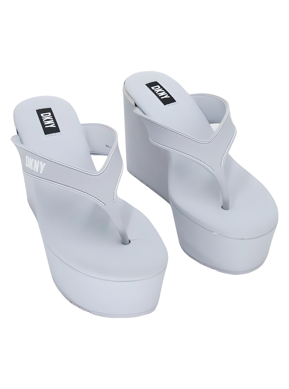 DKNY Trina Platform Wedge Thong Sandal Halogen Blue White Size 9M